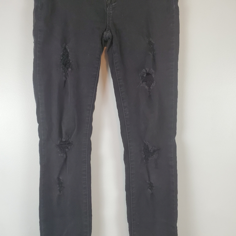 Pacsun | black distressed super stretch jegging - Picture 5 of 7